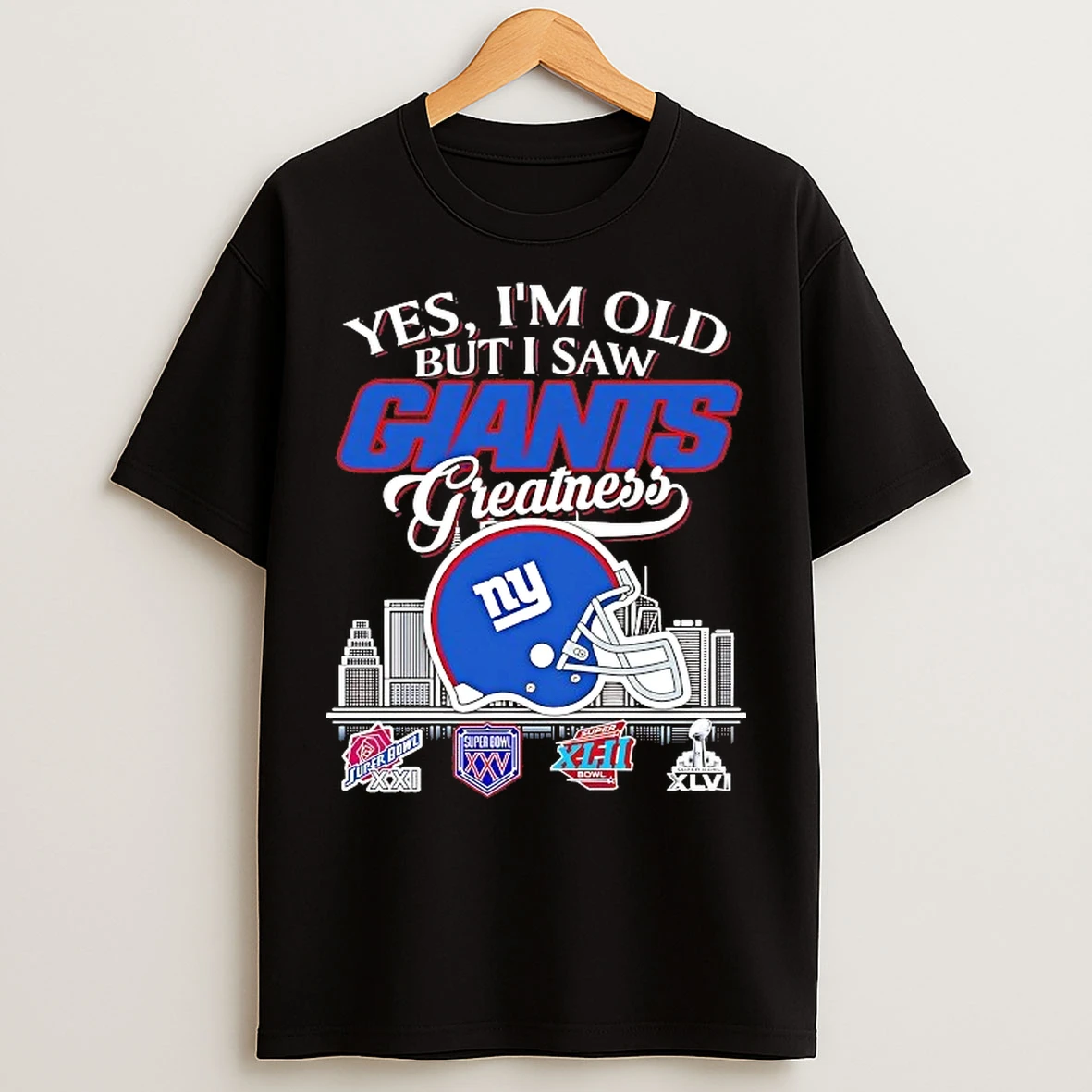 Classic Yes Im Old But I Saw New York Giants Helmet Greatness T Shirts