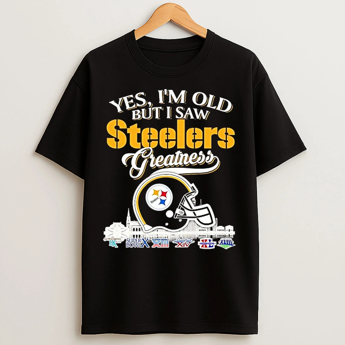 Classic Yes Im Old But I Saw Pittsburgh Steelers Helmet Greatness T Shirts