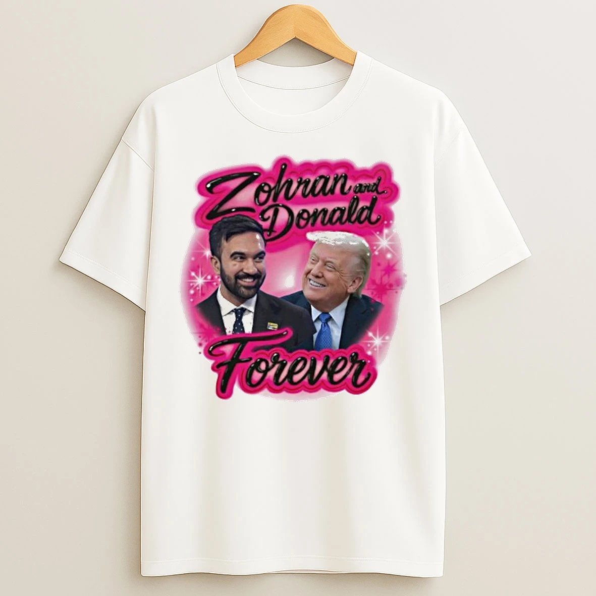 Classic Zohran And Donald Trump Airbrush T Shirts