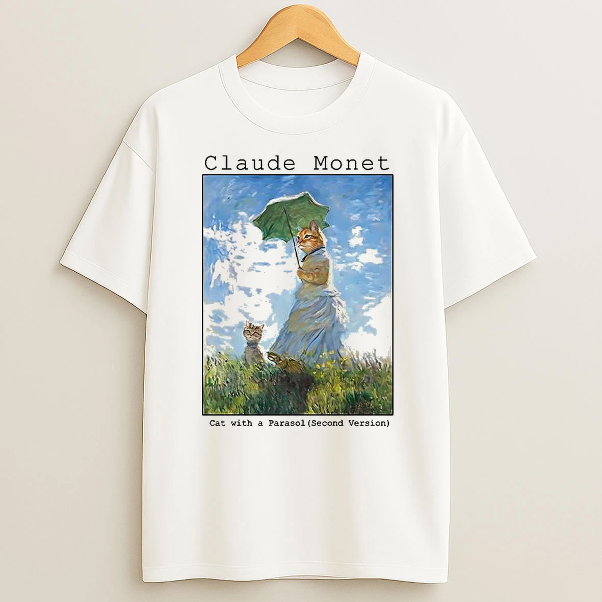 Claude Monet Cat With A Parasol Second Version Picture Shirts