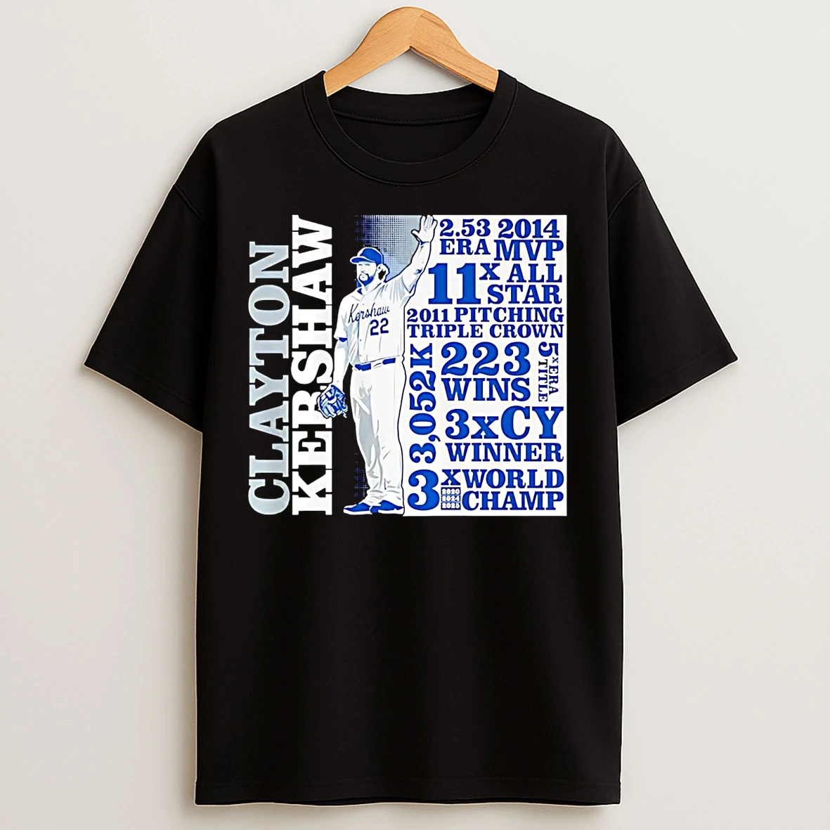 Clayton Kershaw Goat List La Dodgers T Shirts