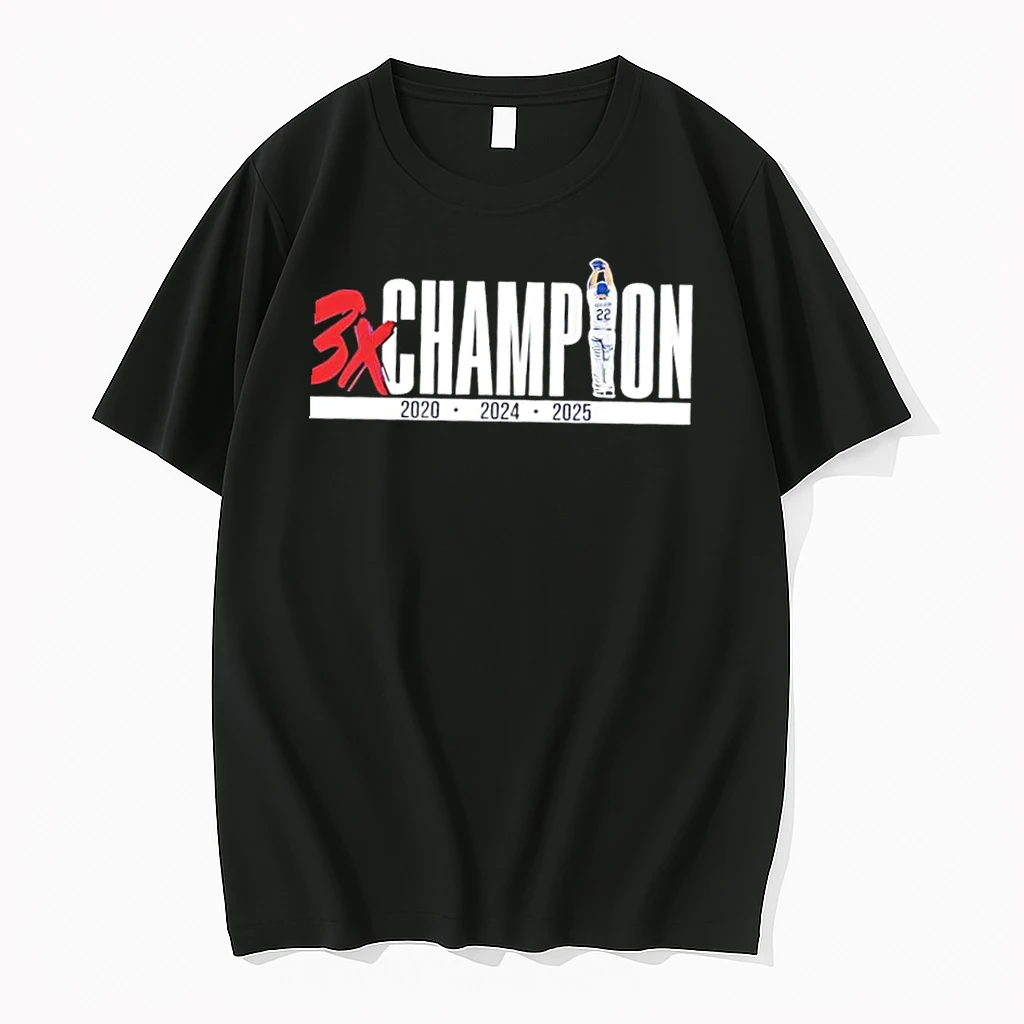 Clayton Kershaw Three Time Champion 2020 2024 2025 Shirts
