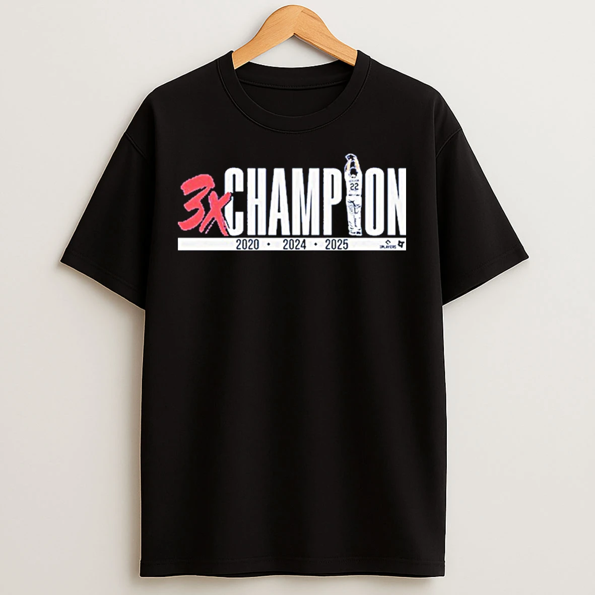 Clayton Kershaw Three Time World Champion T Shirts