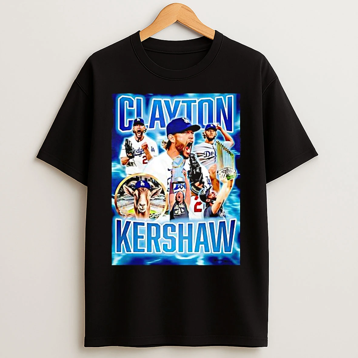 Clayton The Goat Kershaw La Player Graphic T Shirts
