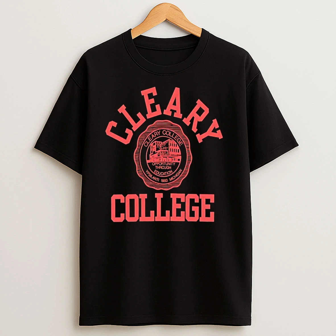 Cleary College Opportunity Through Education Ypsilanti 1883 Michigan Logo T Shirts