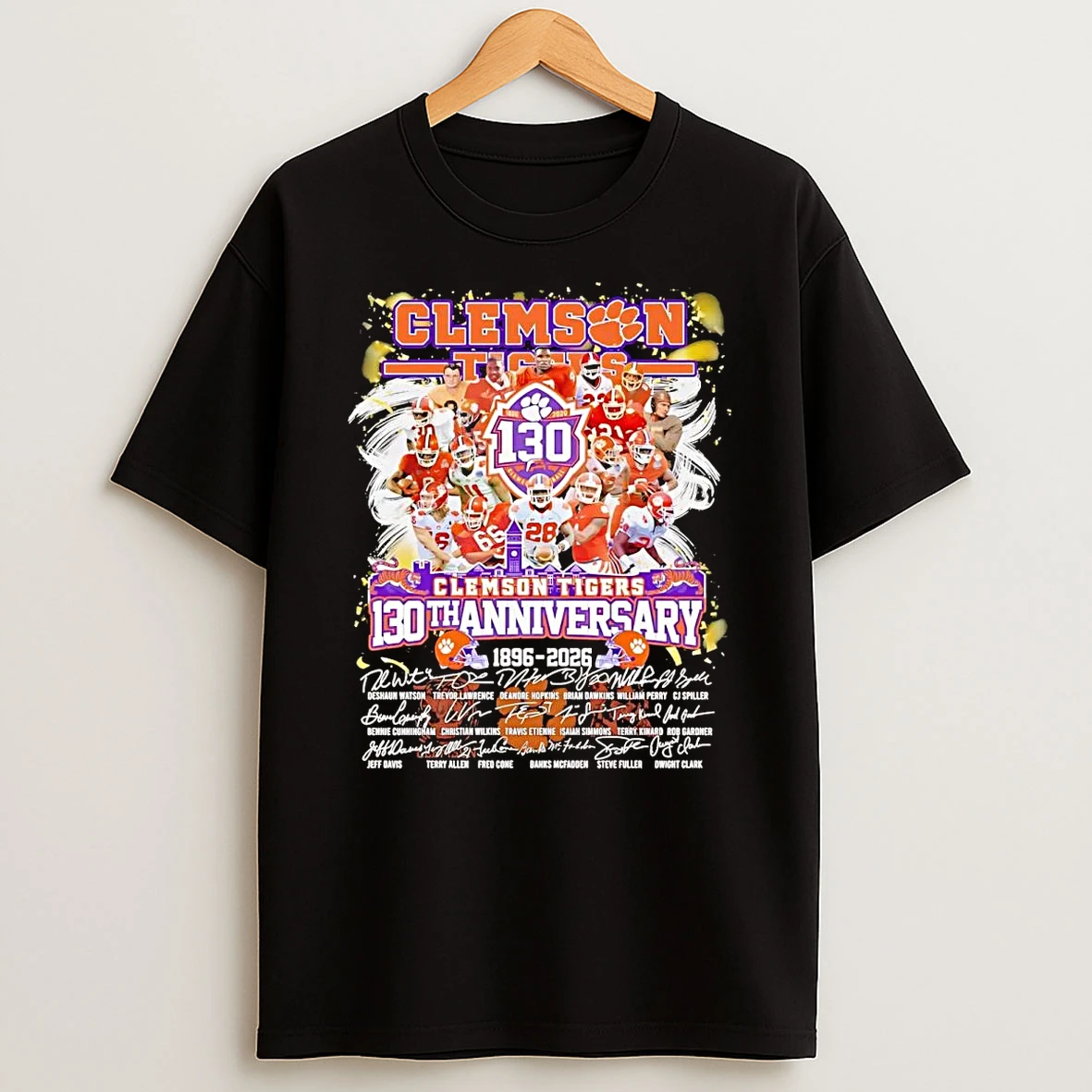 Clemson Tigers 130th Anniversary 1896 2026 Signature Shirts