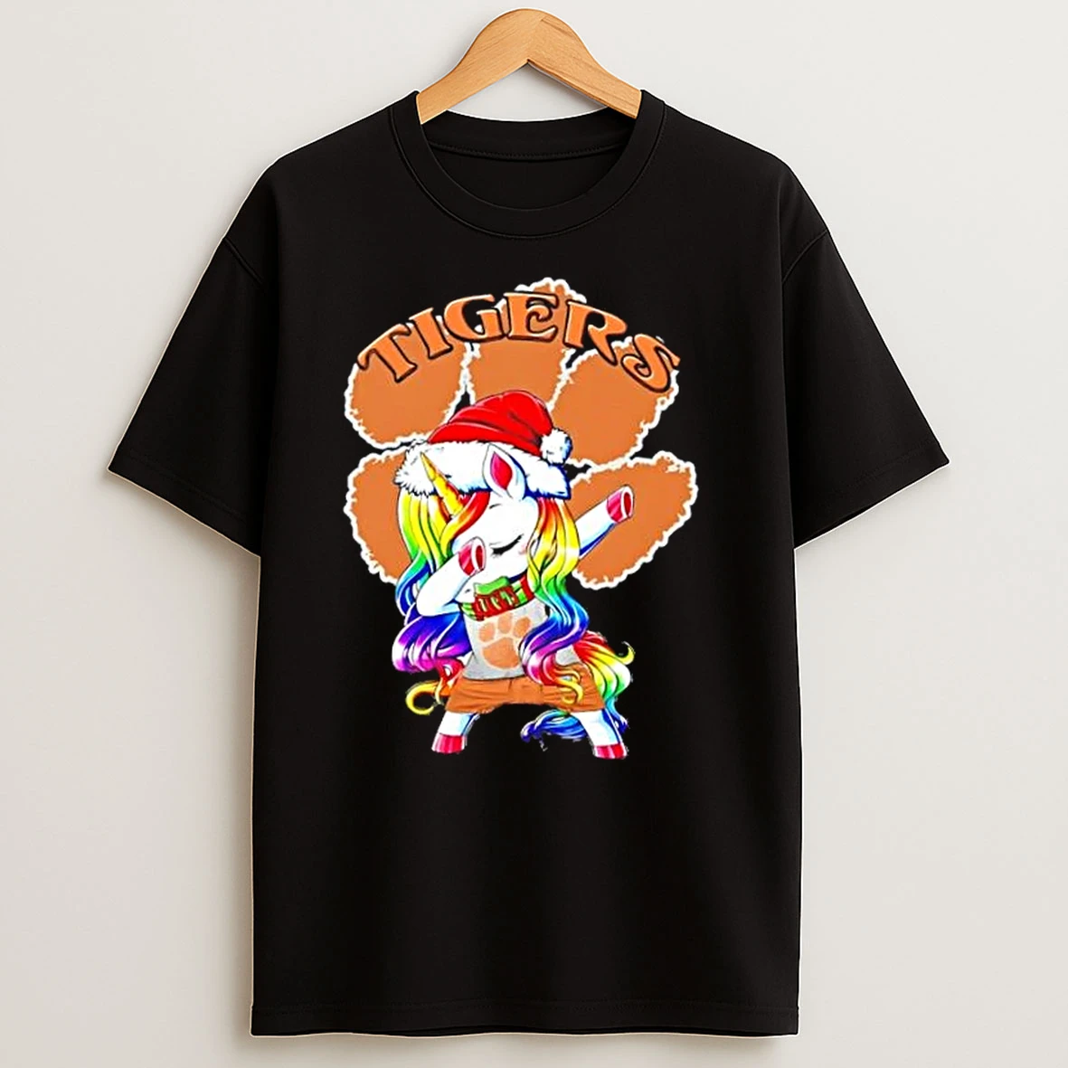 Clemson Tigers Football X Unicorn Santa Hat Dabbing Merry Christmas T Shirts