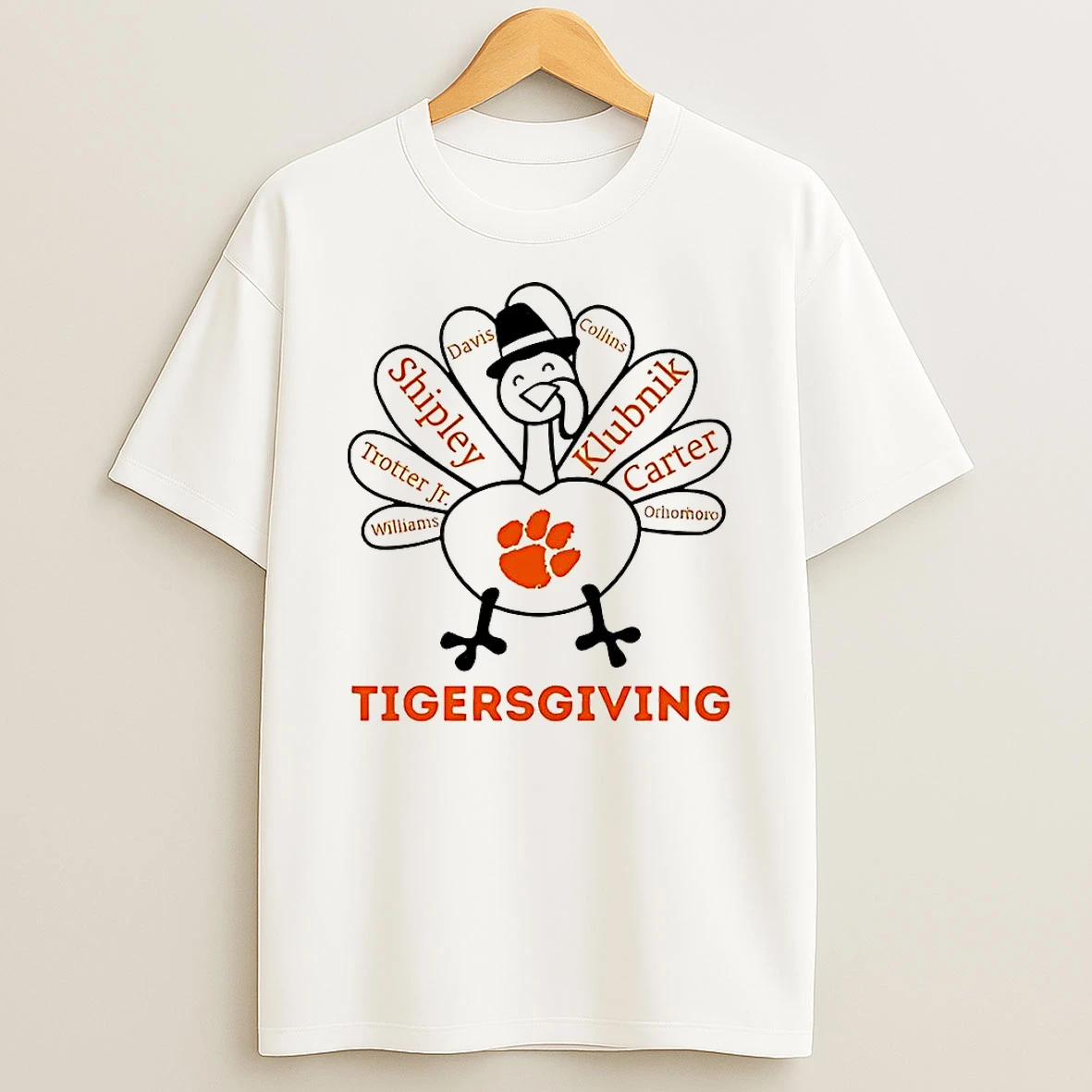 Clemson Tigers Turkey Tigersgiving Thanksgiving With Heroes Shirts