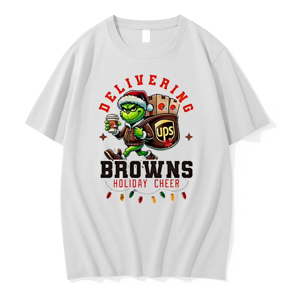 Cleveland Browns Grinch Delivering Ups Holiday Cheer Christmas Shirts