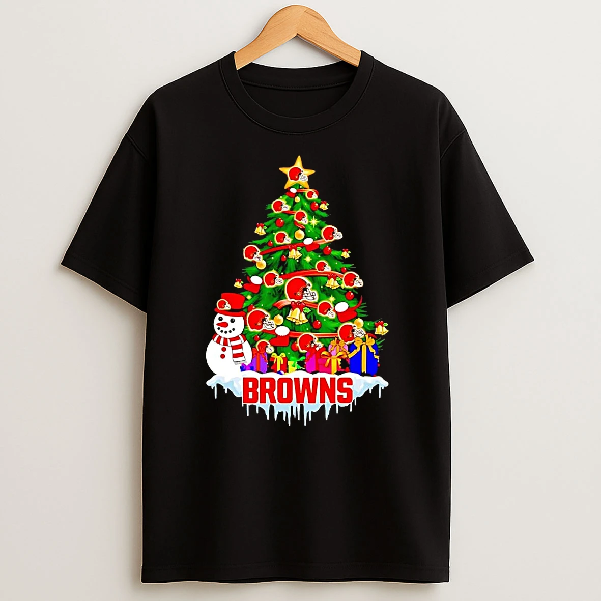 Cleveland Browns Merry Christmas Tree Shirts