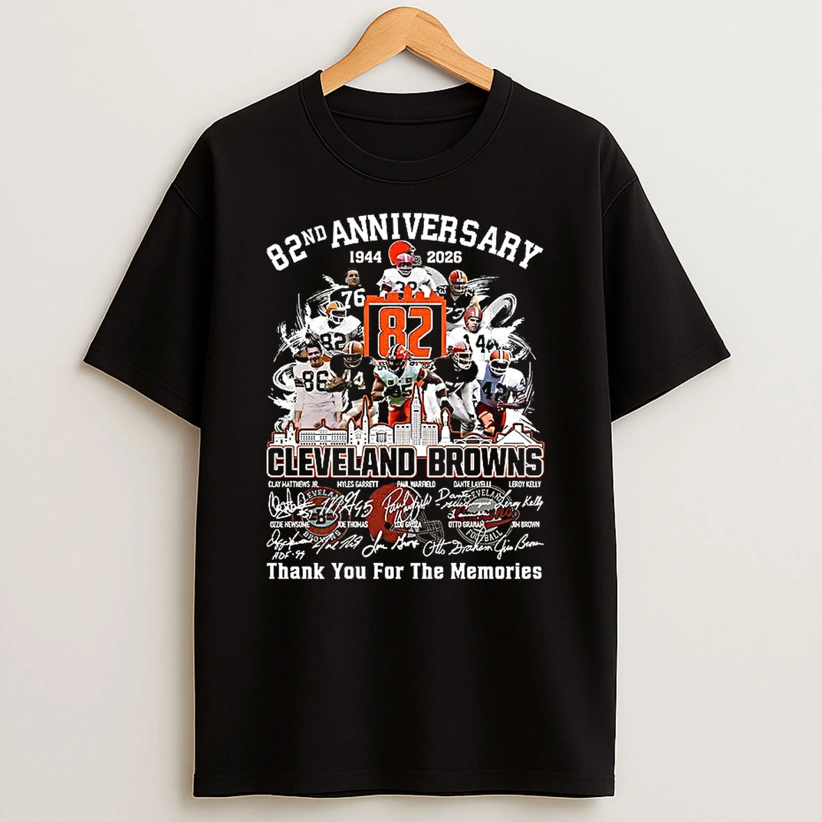 Cleveland Browns Football 82nd Anniversary 2026 Thank You For The Memories Signature Shirts