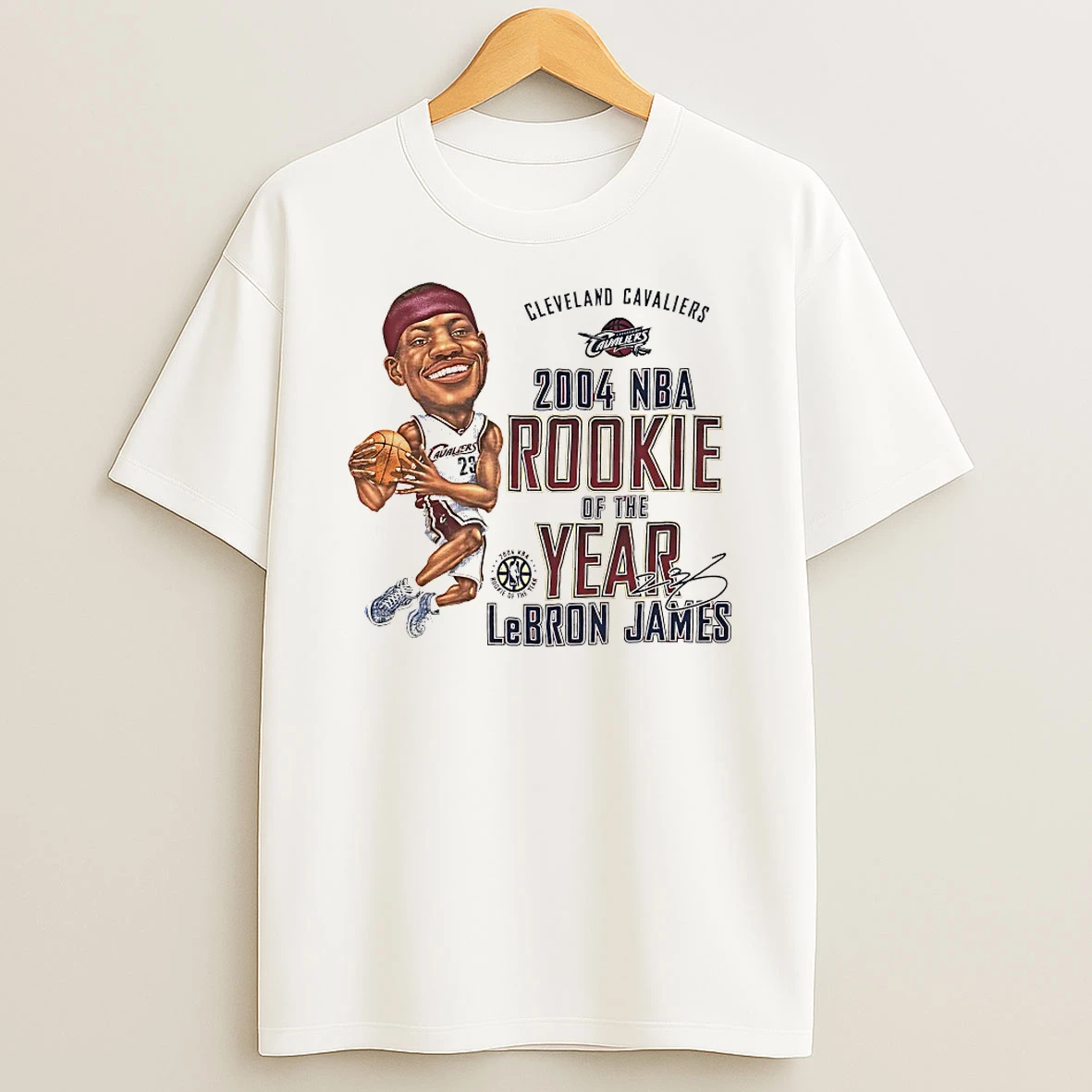 Cleveland Cavaliers 2004 Nba Rookie Of The Year Lebron James Shirts
