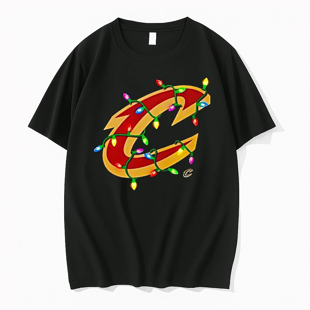 Cleveland Cavaliers Logo Lights Merry Christmas Shirts