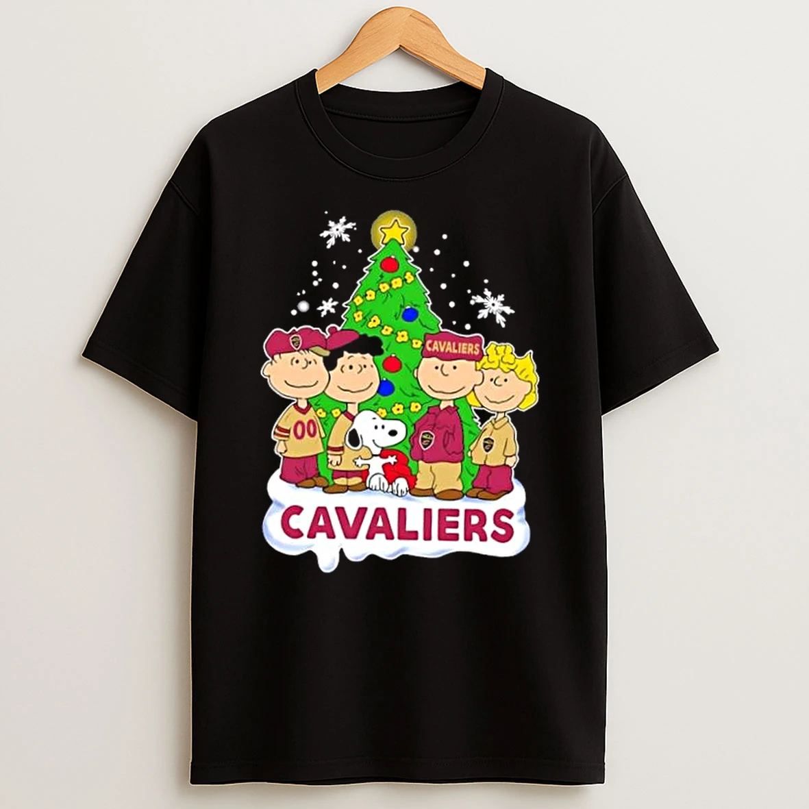 Cleveland Cavaliers X Peanuts Snoopy And Friends Christmas Tree Shirts