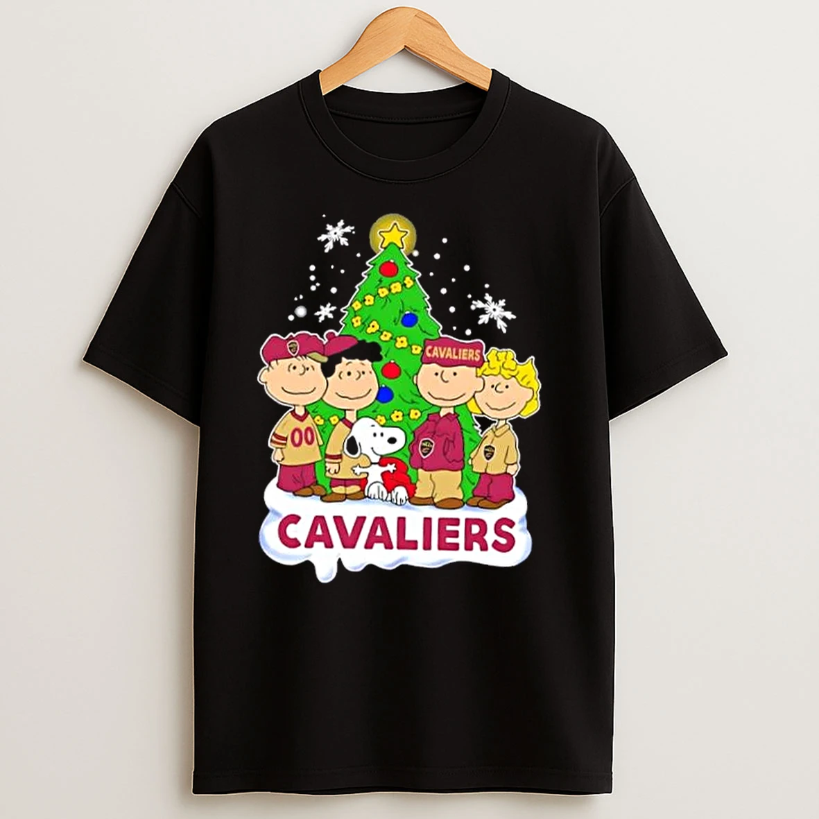 Cleveland Cavaliers X Peanuts Snoopy And Friends Christmas Tree T Shirts
