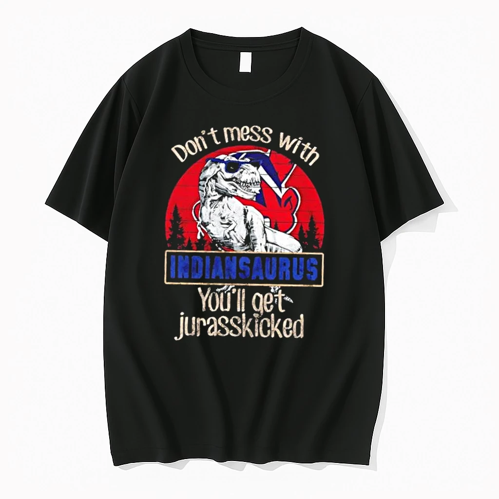 Cleveland Indians Dont Mess With Indiansaurus Youll Get Jurasskicked Shirts