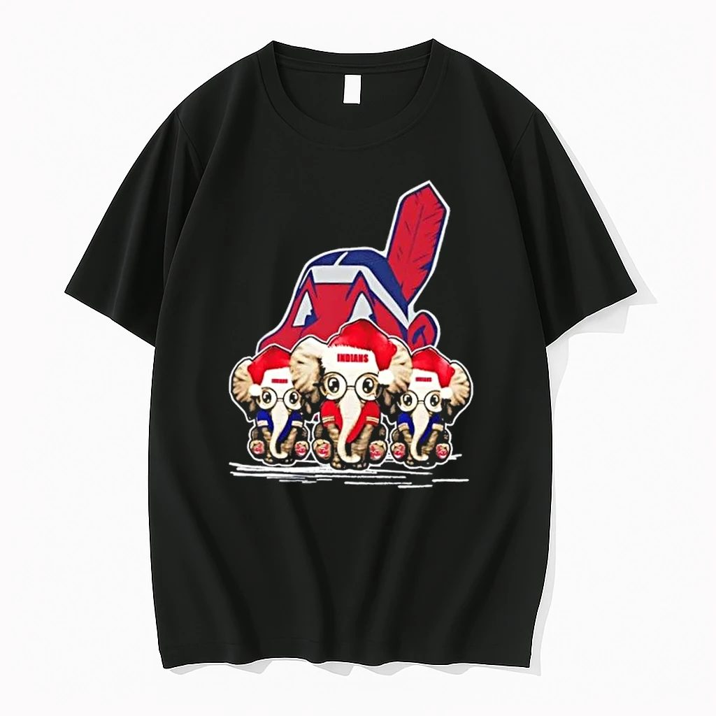 Cleveland Indians X Elephants Santa Hat Merry Christmas Shirts