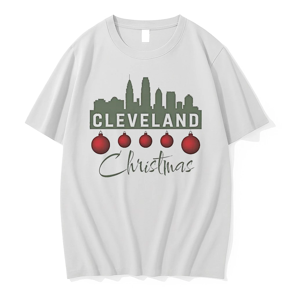 Cleveland Skyline Silhouette Christmas Shirts