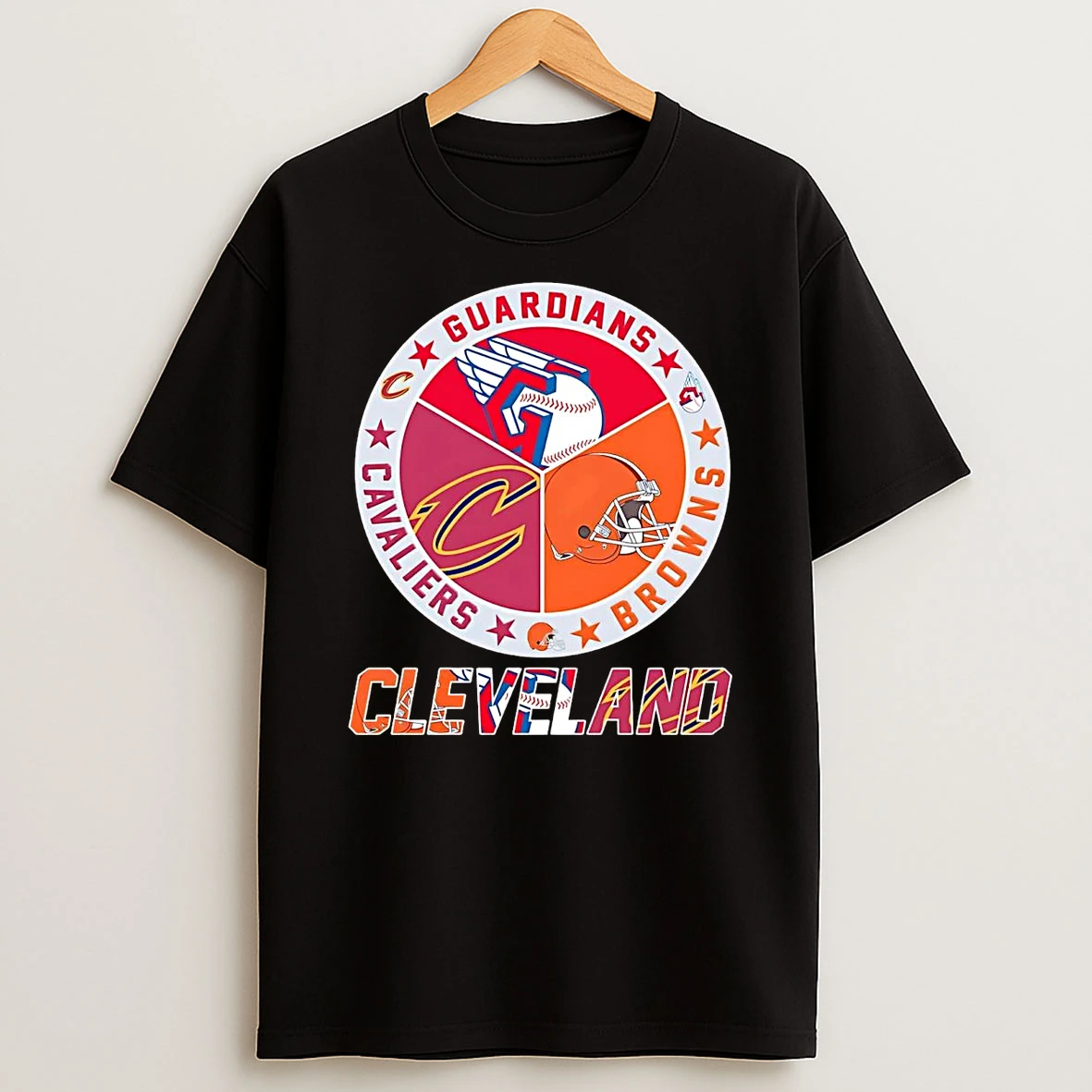 Cleveland Sports Teams Logo Guardians Browns Cavaliers Shirts
