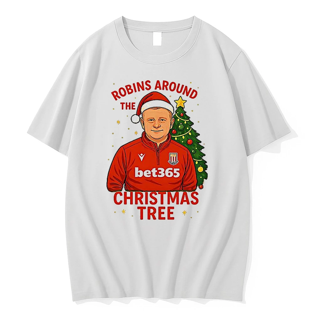 Coach Robins Around Stoke City Fc The Christmas Tree Shirts