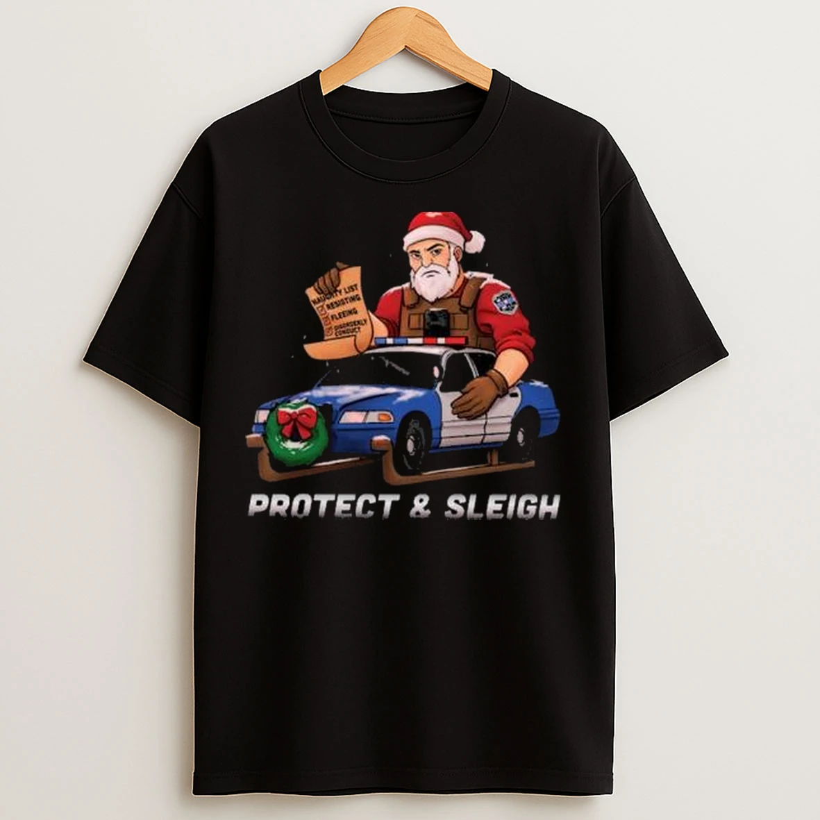 Code Blue Cam Cbc Protect And Sleigh Circle Black T Shirts