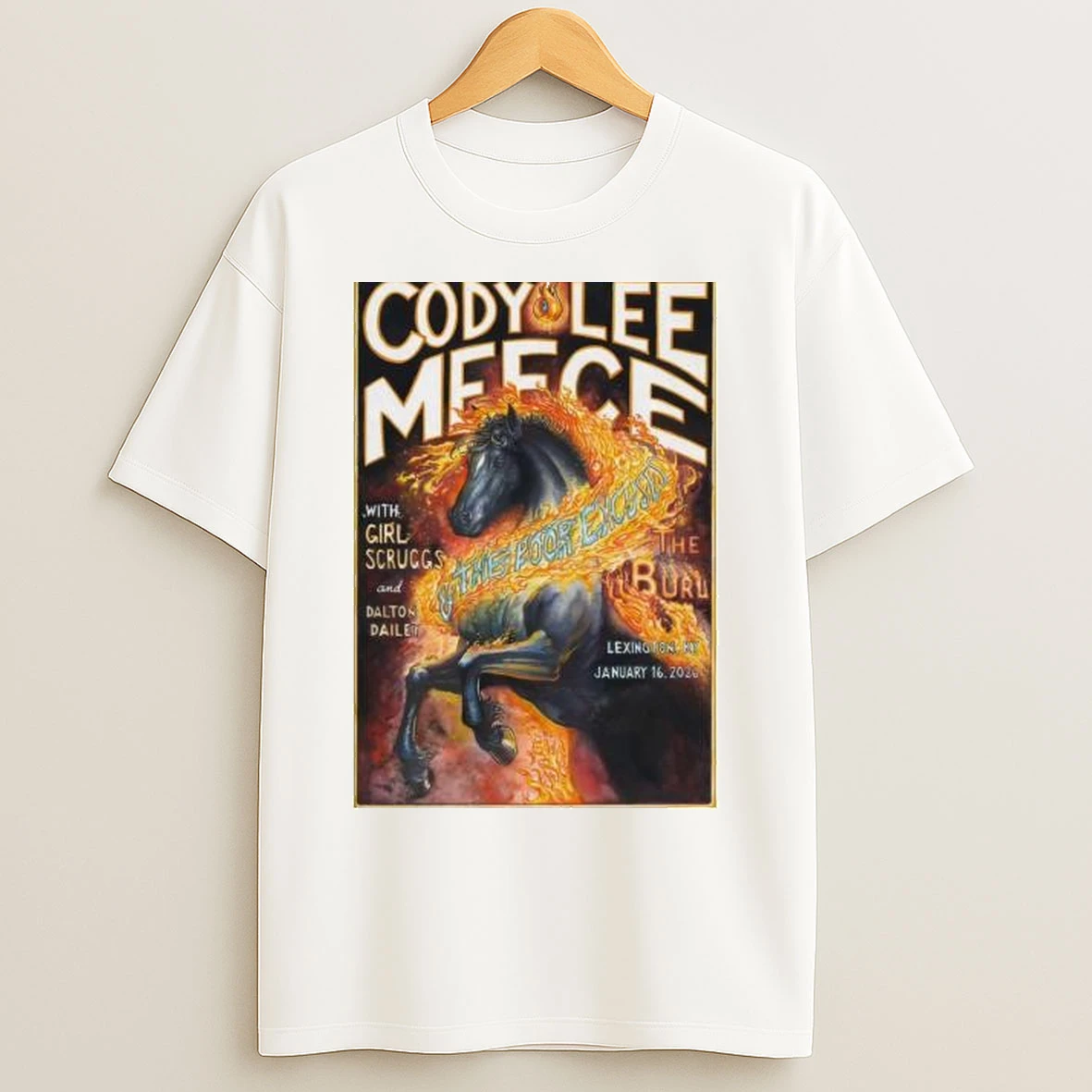 Cody Lee Meece In Lexington Ky On Jan 16 2026 Circle White T Shirts