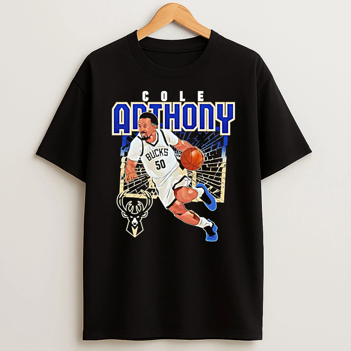 Cole Anthony Milwaukee Bucks Player Signature Shattered Shirts