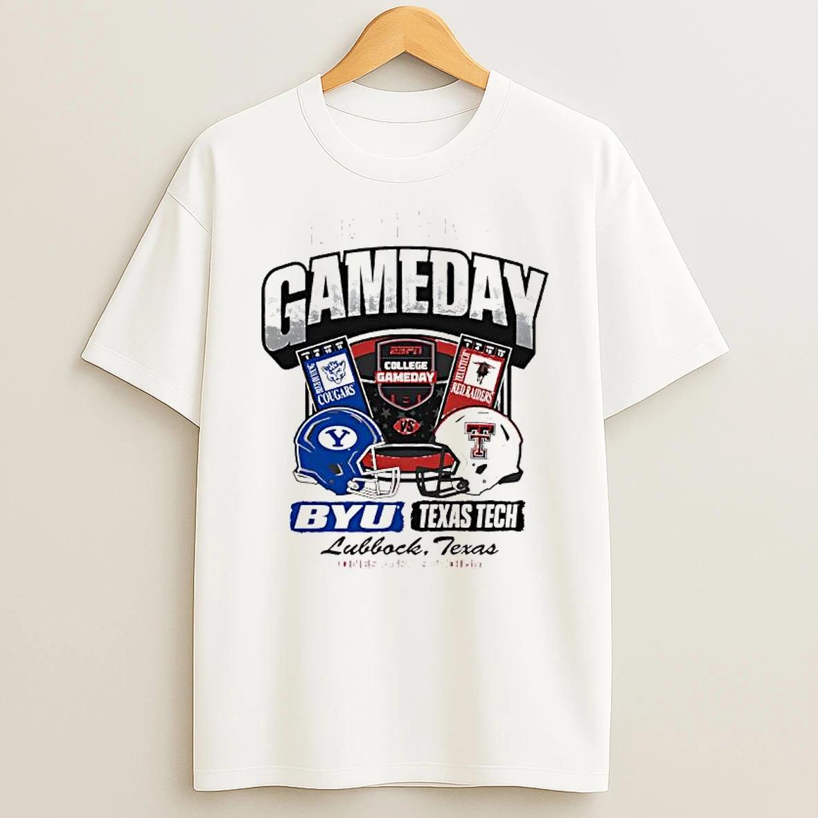 College Gameday Byu Vs Texas Tech Lubbock Texas Jones Att Stadium Shirts