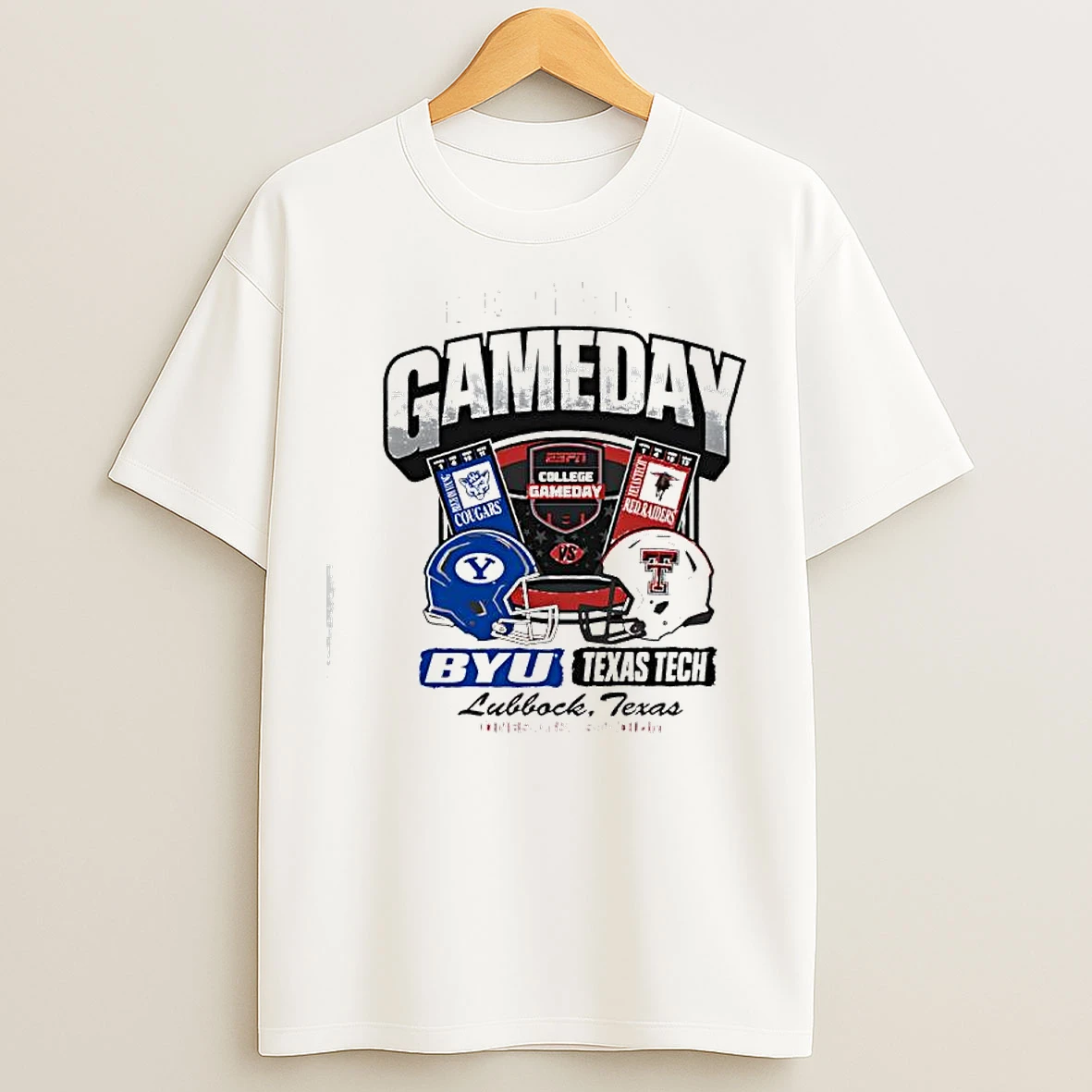 College Gameday Byu Vs Texas Tech Lubbock Texas Jones Att Stadium T Shirts
