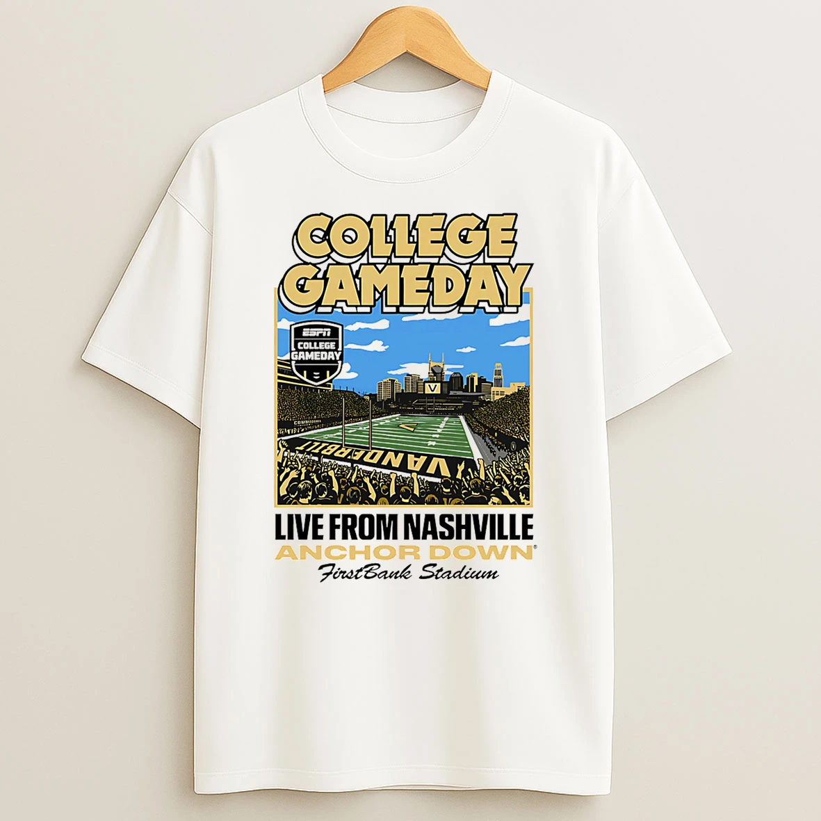 College Gameday Live From Nashville Anchor Down Shirts