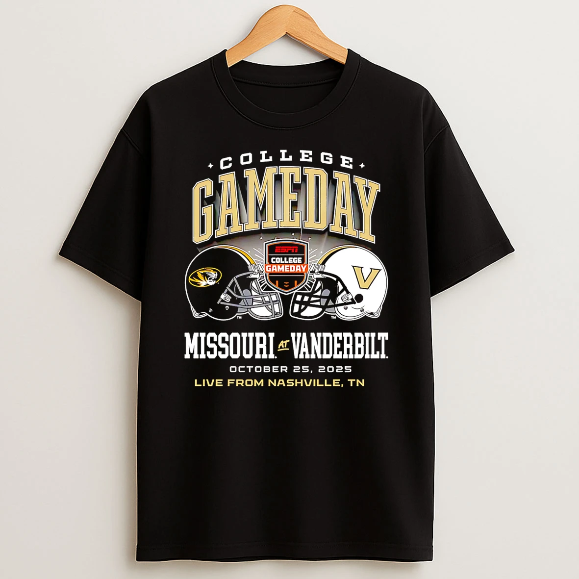 College Gameday Missouri Vs Vanderbilt Helmet Shirts
