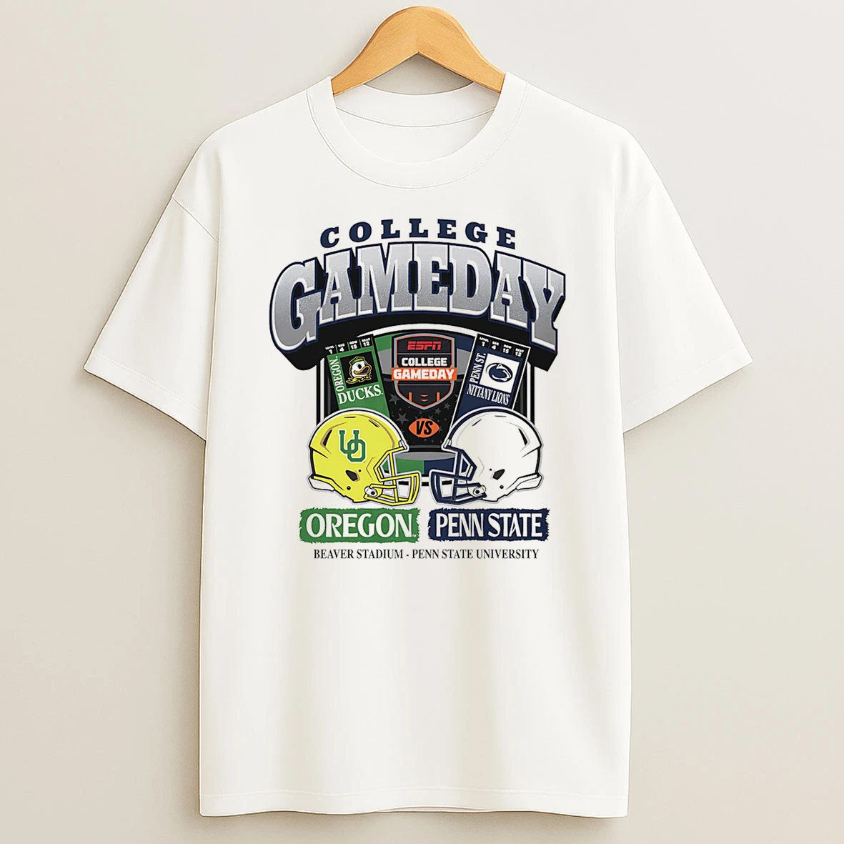 College Gameday Oregon Vs Penn State Ticket Shirts