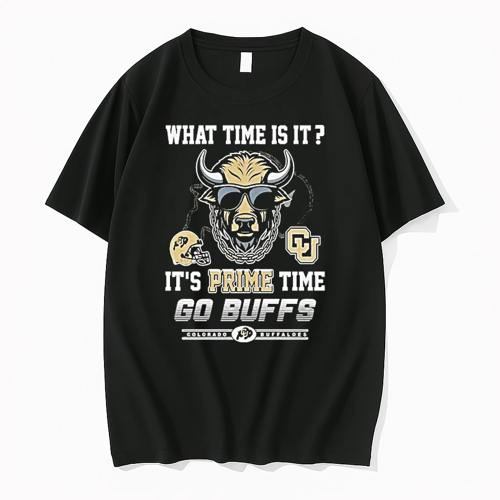Colorado Buffaloes What Time Is It Its Prime Time Go Buffs Mascot Shirts