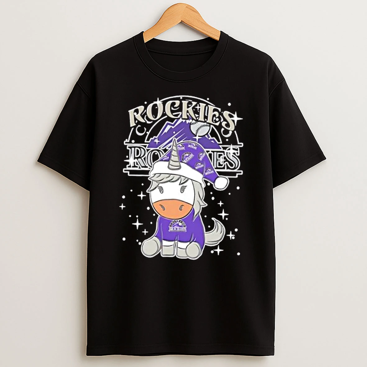 Colorado Rockies Baseball X Unicorn Merry Christmas Shirts