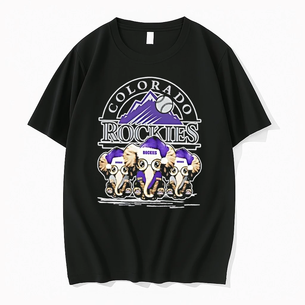 Colorado Rockies X Elephants Santa Hat Merry Christmas Shirts