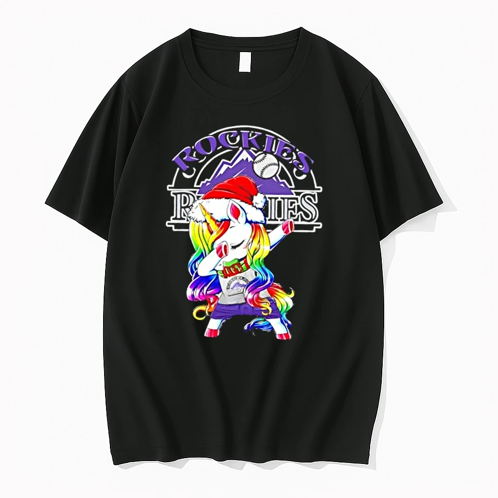 Colorado Rockies X Unicorn Santa Hat Dabbing Merry Christmas Shirts