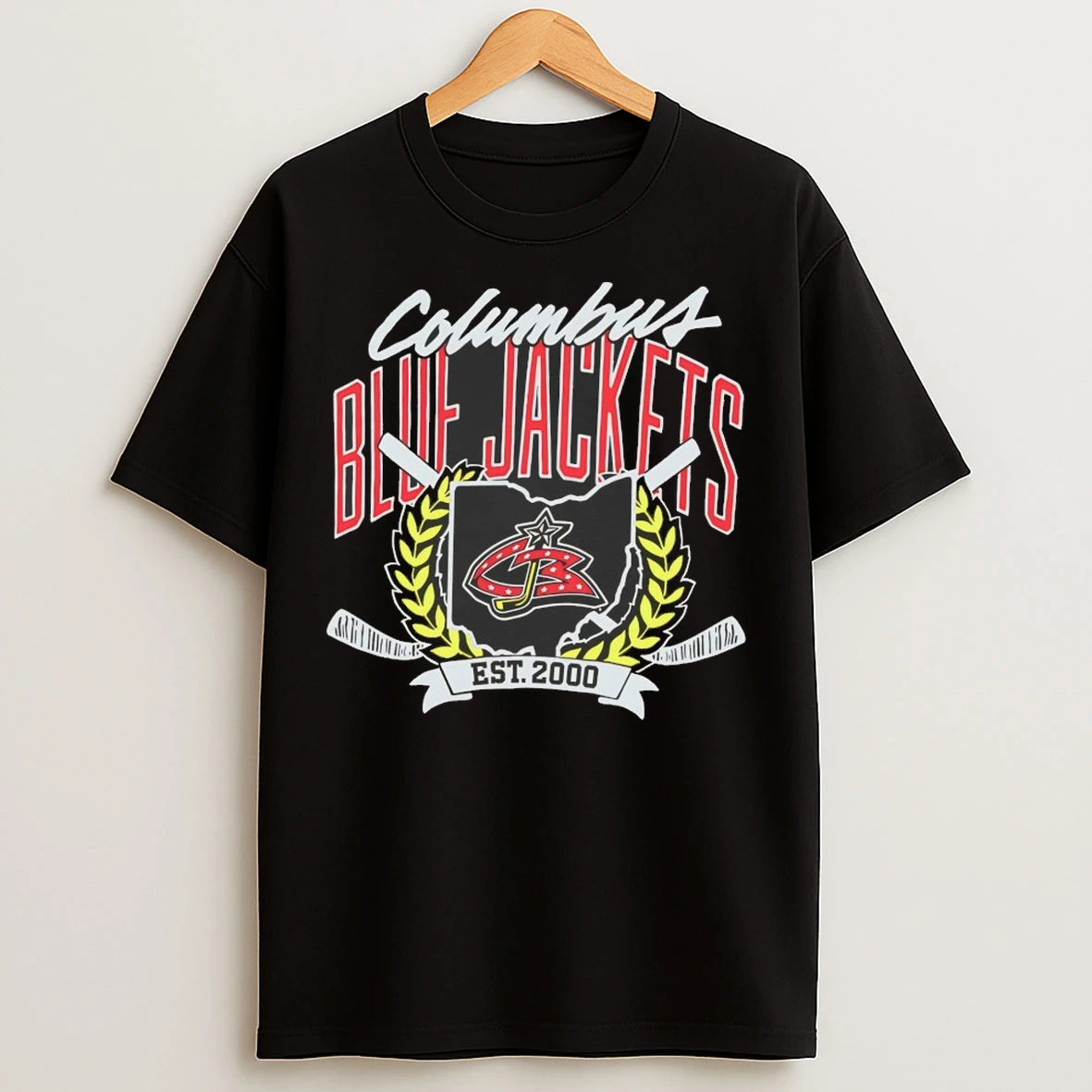 Columbus Blue Jackets Est 2000 Logo T Shirts