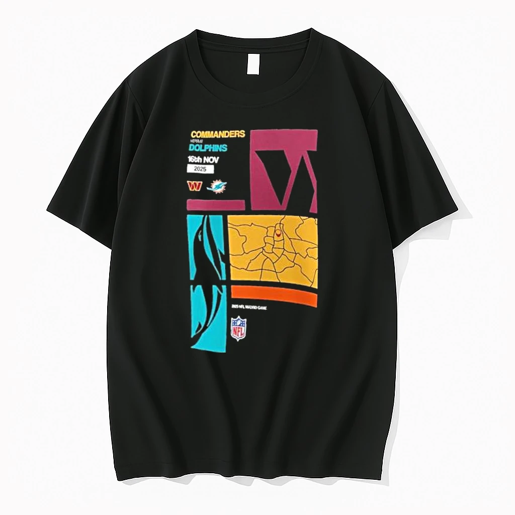 Commanders Vs Dolphins Nfl Madrid Match Up 16th Nov 2025 Shirts