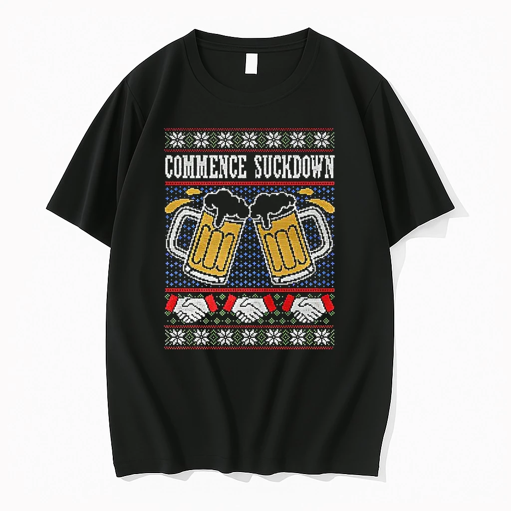 Commence Suckdown Clink Beer Glasses Christmas Shirts