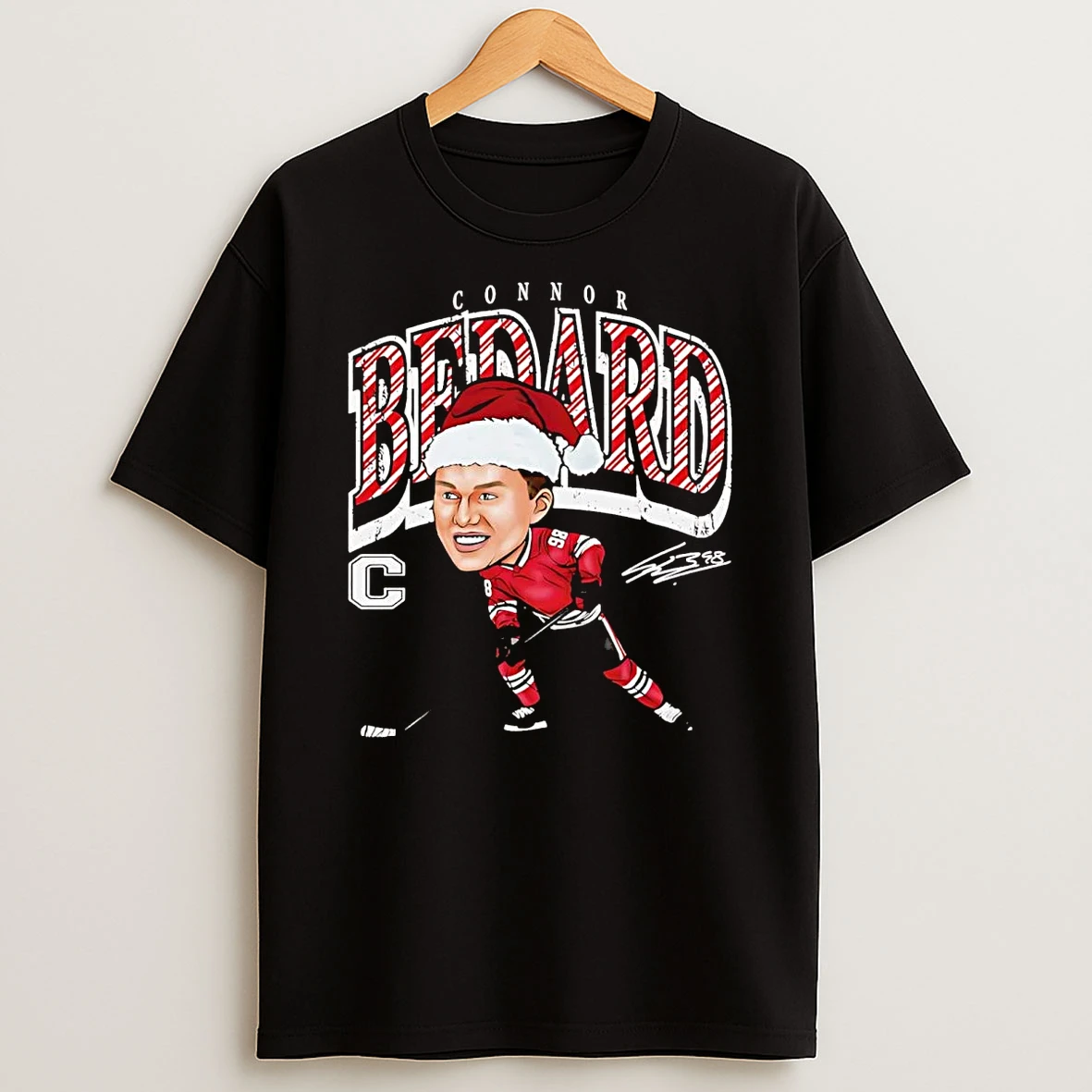 Connor Bedard Santa Caricature Chicago Blackhawks Shirts