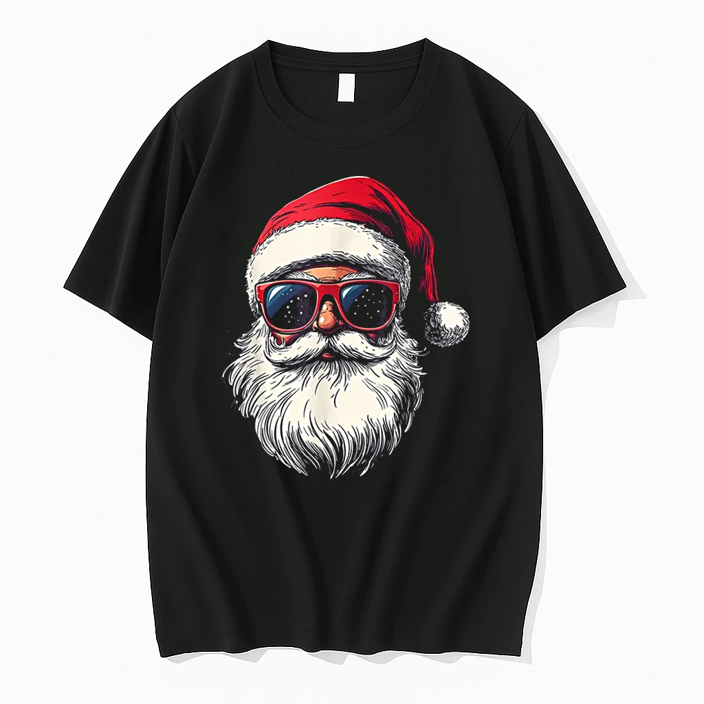 Cool Santa Claus Face Retro Sunglasses Christmas Shirts