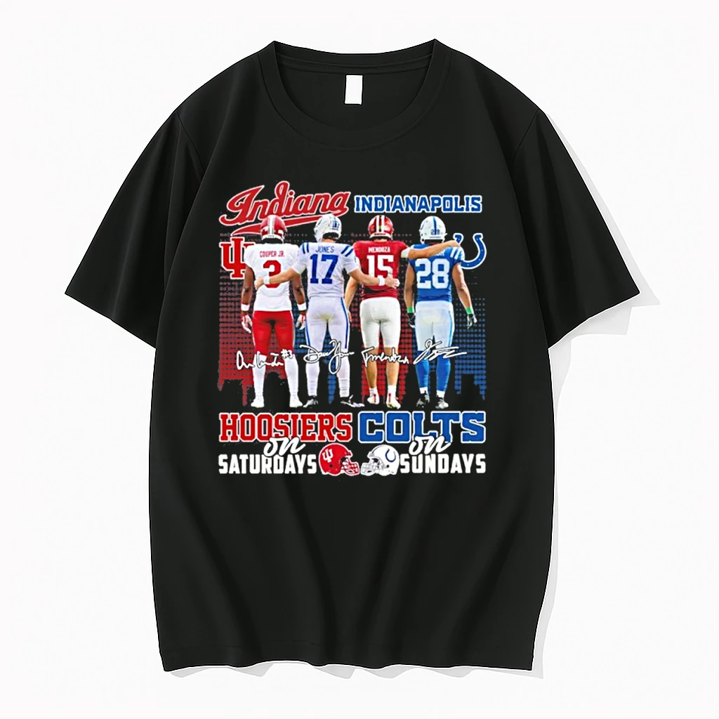 Cooper Jr Mendoza Indiana Hoosiers On Saturdays And Jones Taylor Colts On Sundays Shirts