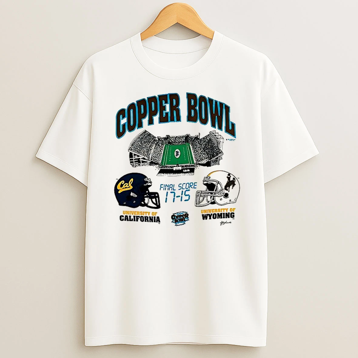 Copper Bowl Final Score 17 15 University Of California Vs University Of Wyoming Shirts