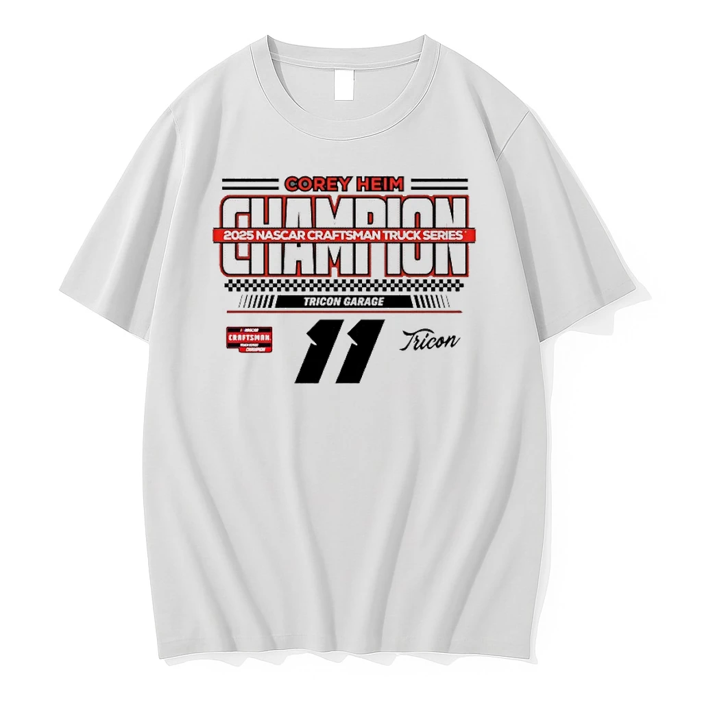 Corey Heim Checkered Flag Sports 2025 Nascar Craftsman Truck Series Champion Signature Shirts