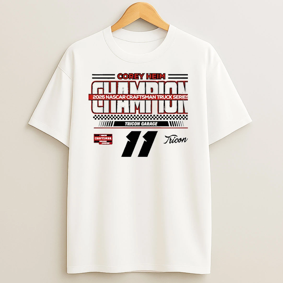 Corey Heim Checkered Flag Sports 2025 Nascar Craftsman Truck Series Champion T Shirts