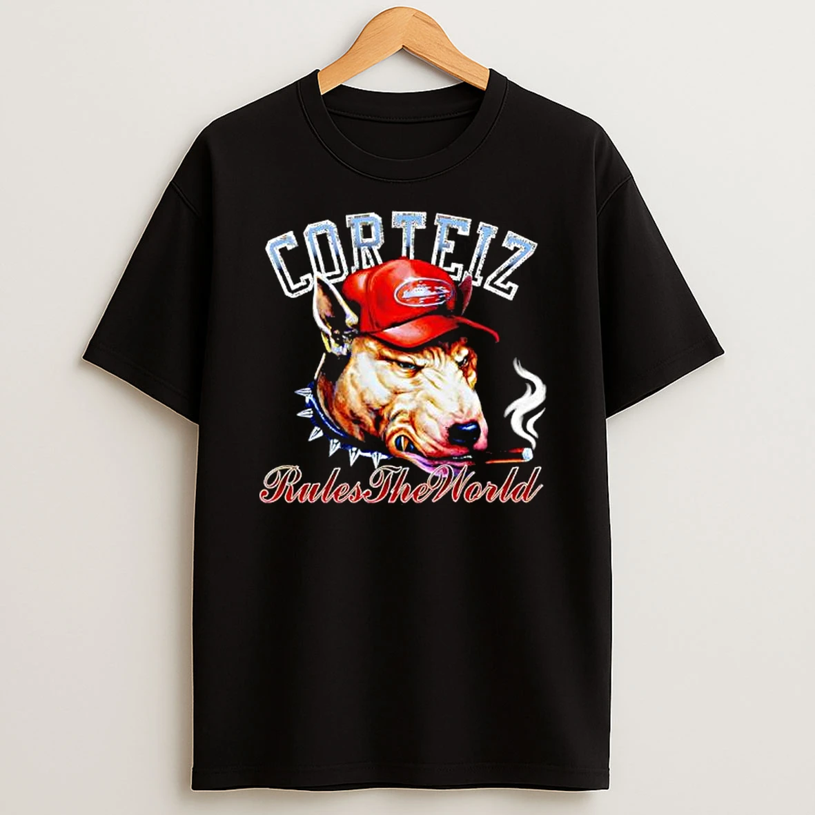 Corteiz Rules The World Bull Dog Smoking Cigar Shirts