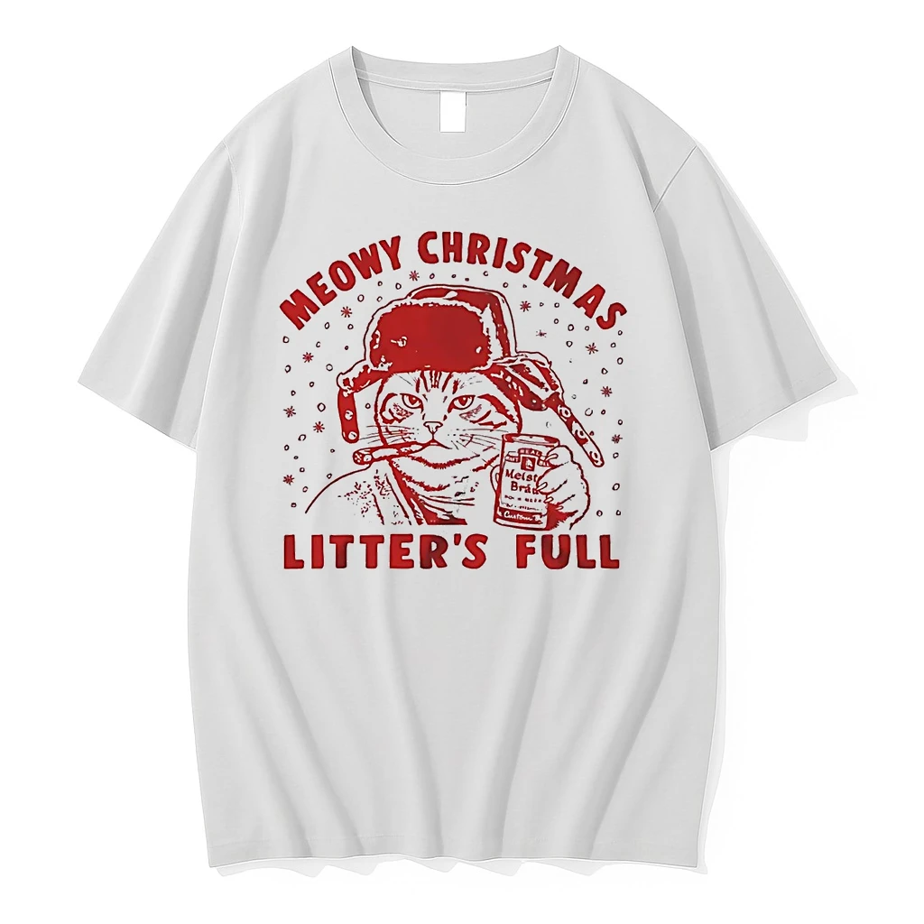 Cousin Eddie Cat Meowy Christmas Litters Full Shirts