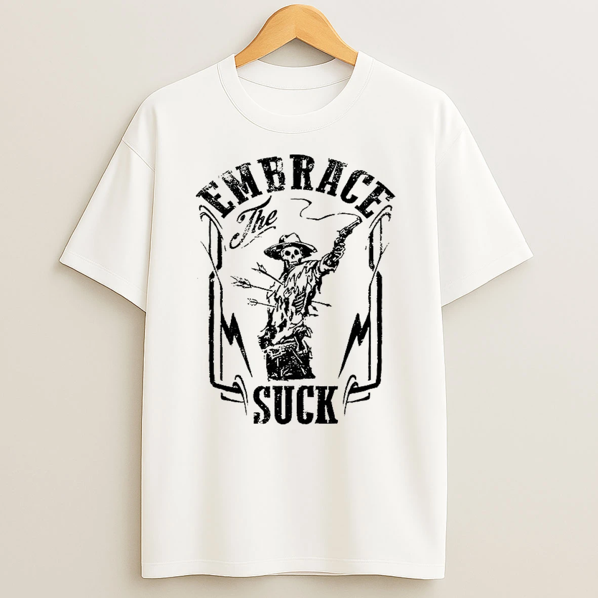 Cowboy Skeleton Embrace The Suck Shirts