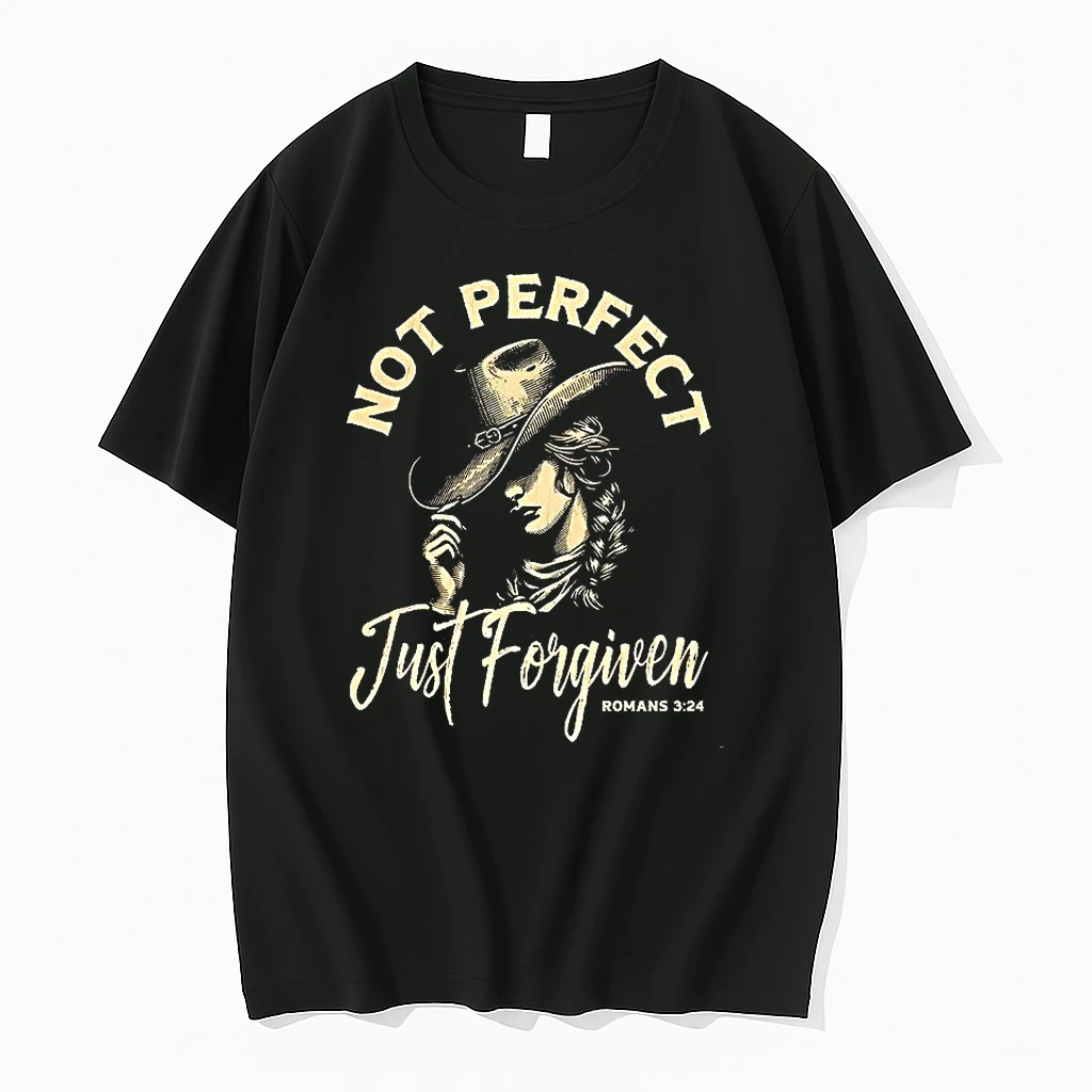 Cowgirl Not Perfect Just Forgiven Romans 324 Shirts
