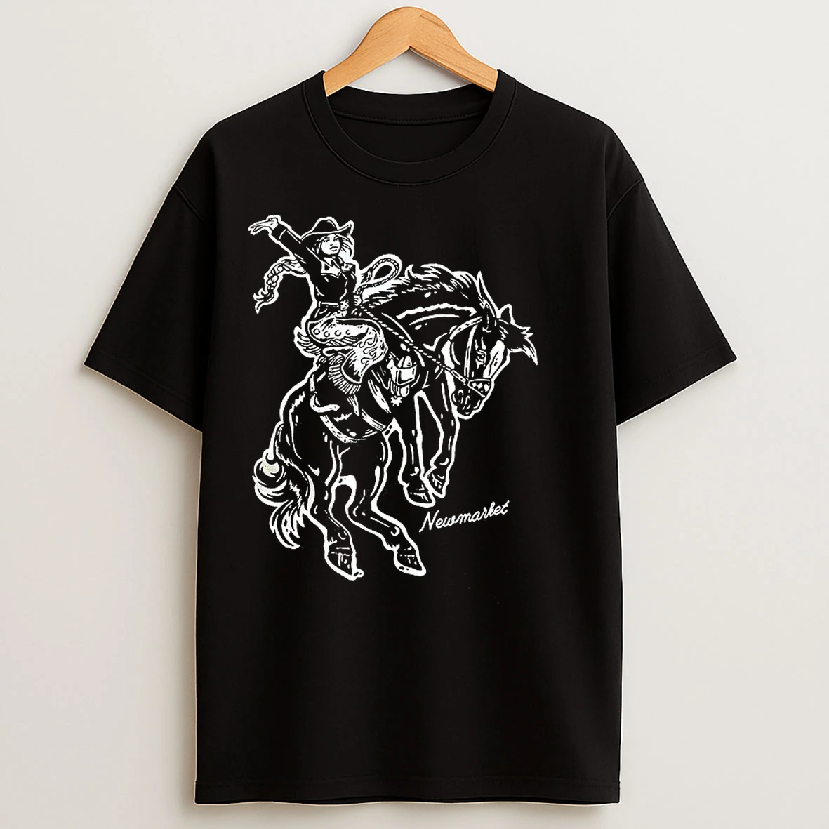 Cowgirl Riding Horse Western T Shirts